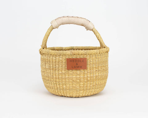 Mini Bolga Basket - Natural Handle