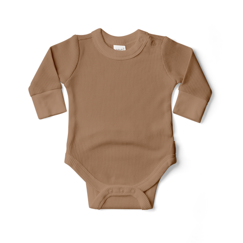goumikids - Thermal Bamboo Organic Baby Bodysuit/Onesie - Natural