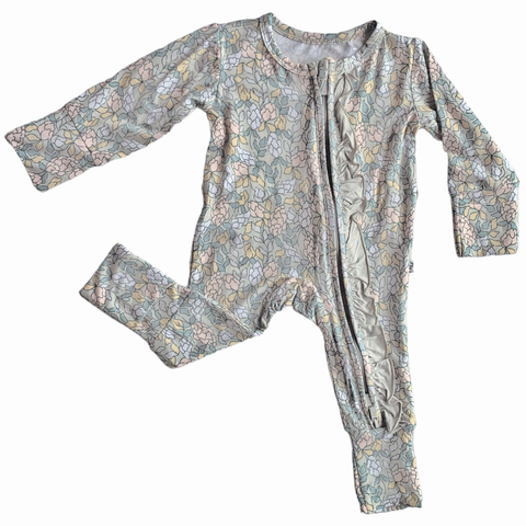 Harper Bamboo Ruffle Convertible Footie (preemie too) by Laree & Co