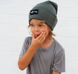 Moss Green Bamboo Cuff Beanie by Millie & Roo
