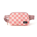 Rose/pink Checkered Belt Bag
