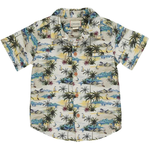 Hawaiian Print Collared Shirt by Me & Henry (baby to kid's sizes)