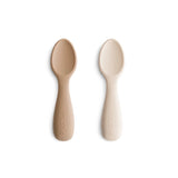 Natural/Shifting Sand Silicone Toddler Starter Spoons 2 Pack by Mushie