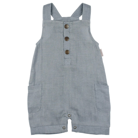 Twilight Gray Organic Cuffed Muslin Overall by Loved Baby