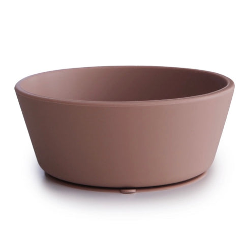 Cloudy Mauve Silicone Suction Bowl by Mushie