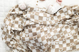 Checkered Mouse Muslin Blanket/Swaddle