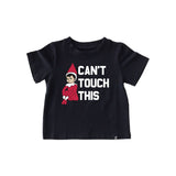 Can't Touch This Black Printed Elf/Christmas Tee/Shirt