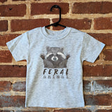 "Feral Animal" Grey Raccoon Tee/Shirt