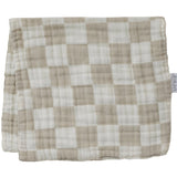Taupe Checkered Burp cloth by Mebie Baby