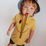 Big Smiley Short Sleeve Rounded Kids Tee/shirt by Rags