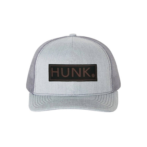 Hunk Leather Patch Flat Bill Trucker Hat