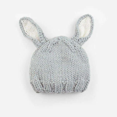 Bailey Bunny Grey & White Knit beanie/hat