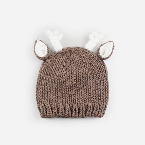 Deer Hand Knit Baby Hat by Blueberry Hill
