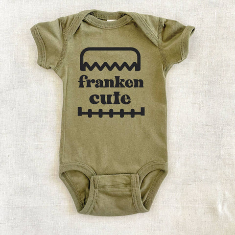 Franken cute Halloween baby onesie
