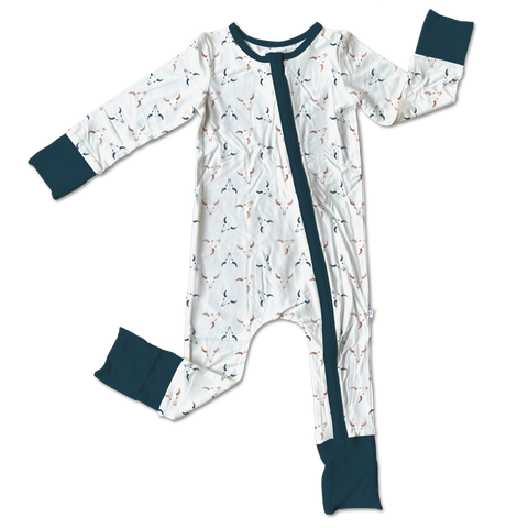 Braxton Bamboo Convertible Footie Pajamas: Micro-Preemie/Preemie (snaps) by Laree & Co