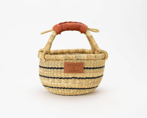 Babi Mini Bolga Basket - Brown Handle