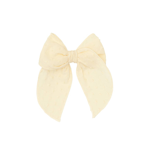 The BELLE CLIP Bow in Dot Almond by Baby Bling