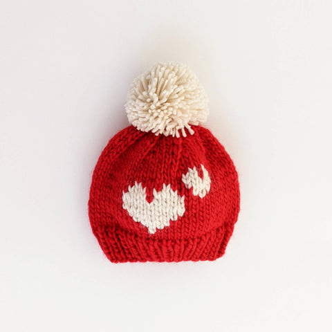 Sweetheart Red Valentine Knit Beanie Hat