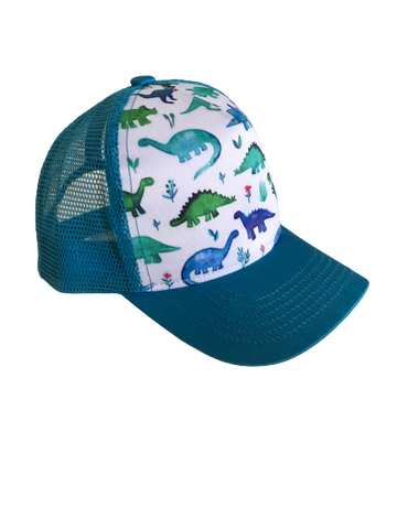 Blue Dinosaur Toddler Trucker Hat by Wild Child Hat Co