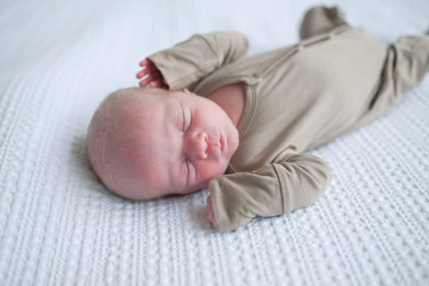 Taupe Bamboo Convertible Snap Footie Pajamas: Micro-Preemie/Preemie by Laree & Co