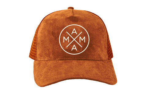 Mama X™ Trucker Hat : Brown Suede