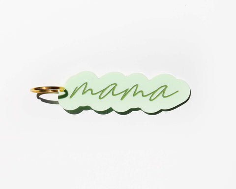 MAMA Filled Acrylic Keychain - Mint Green