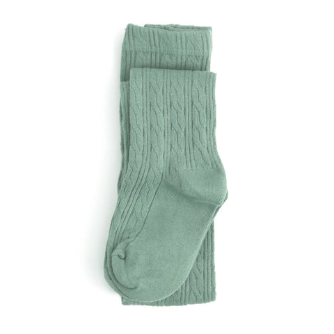 Spearmint Green Cable Knit Tights