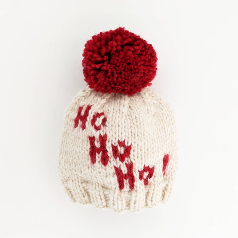 Ho Ho Ho! Hand Knit Christmas Beanie/Hat