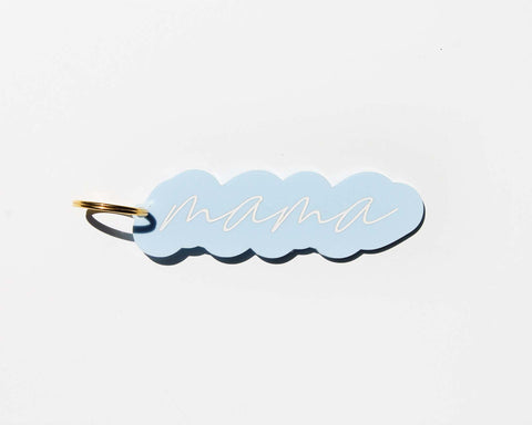 MAMA Filled Acrylic Keychain - Sky Blue