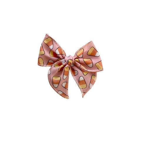 Candy Corn in Pink Mini Fay Bow Headband by Shay & Dash