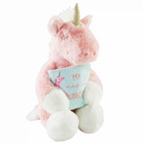 Unicorn Plush Toy with Book (pink or white click for options)