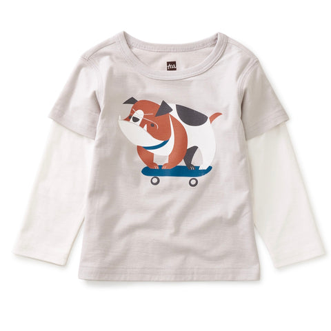 Skatin' Dog Baby Graphic Tee/Shirt by Tea