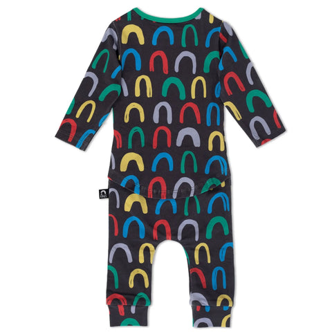 Simple Rainbow Infant Romper by Rags