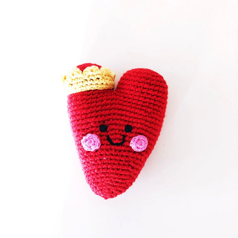 Red Heart Rattle by Pebble Child